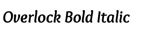 Overlock Bold Italic font preview
