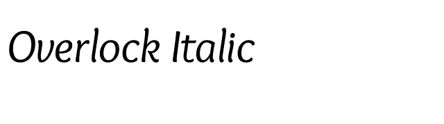 Overlock Italic font preview