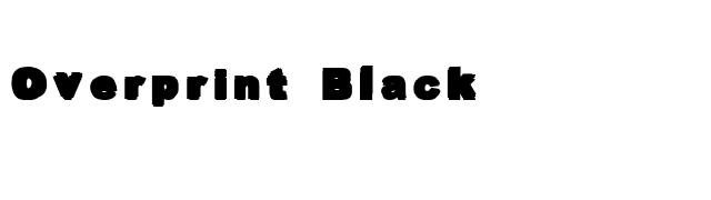 Overprint Black font preview