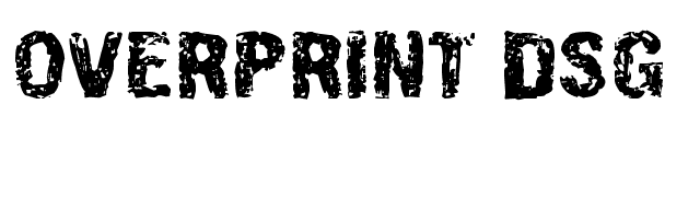 Overprint DSG font preview