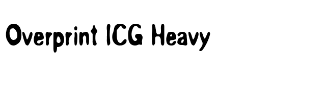 Overprint ICG Heavy font preview