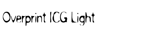 Overprint ICG Light font preview