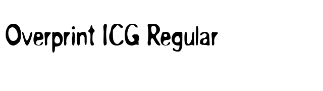 Overprint ICG Regular font preview