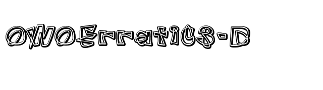 OWOErratic3-D font preview