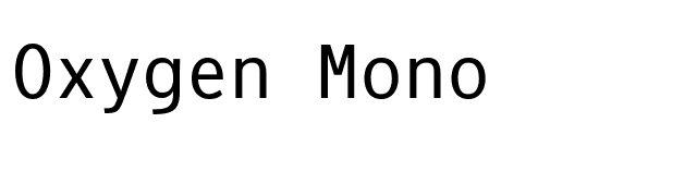 Oxygen Mono font preview