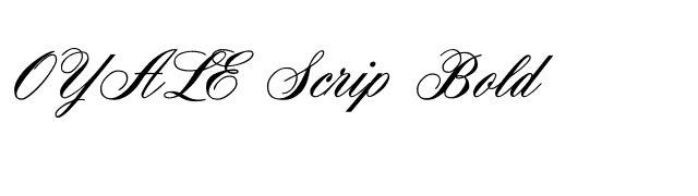 OYALE Scrip Bold font preview