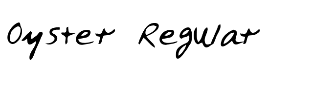 Oyster Regular font preview
