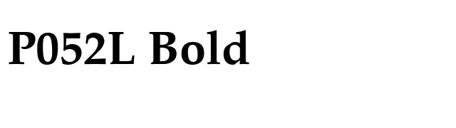 p052l-bold font preview
