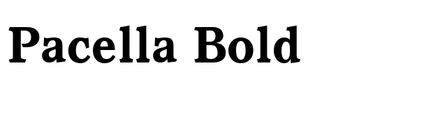 Pacella Bold font preview