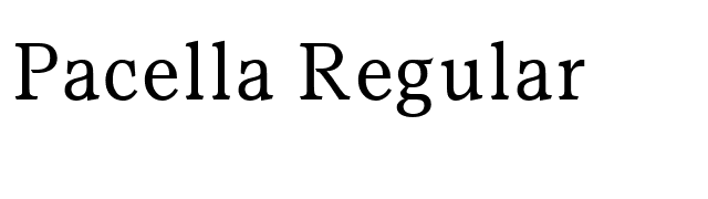 Pacella Regular font preview