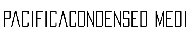 PacificaCondensed Medium font preview