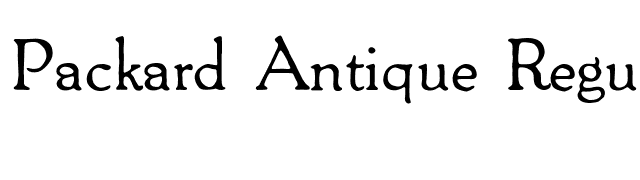packard-antique-regular font preview