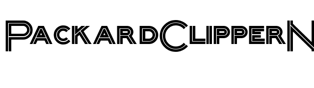 packardclippernf font preview