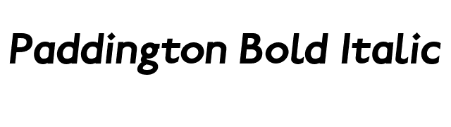 Paddington Bold Italic font preview