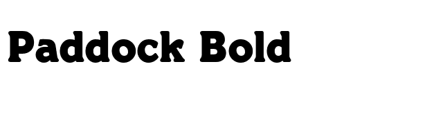Paddock Bold font preview