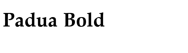 Padua Bold font preview