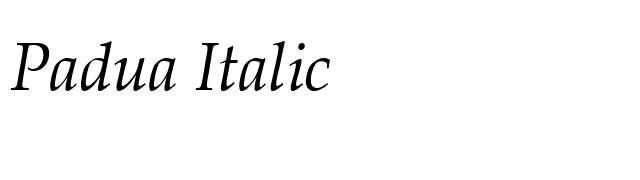 Padua Italic font preview