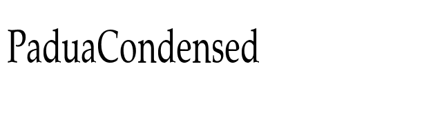 PaduaCondensed font preview