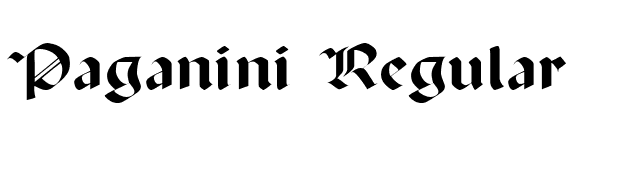 paganini-regular font preview