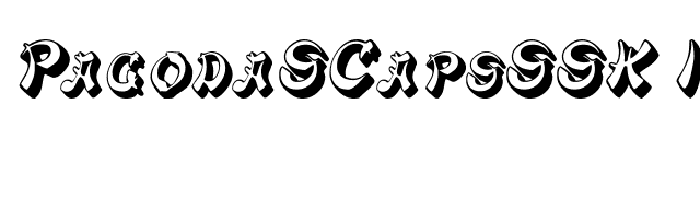 pagodascapsssk-italic font preview