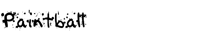 Paintball font preview