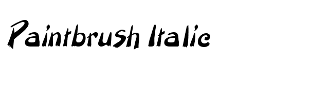 Paintbrush Italic font preview