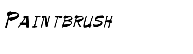 Paintbrush font preview