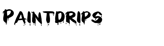 Paintdrips font preview