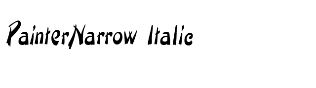 PainterNarrow Italic font preview