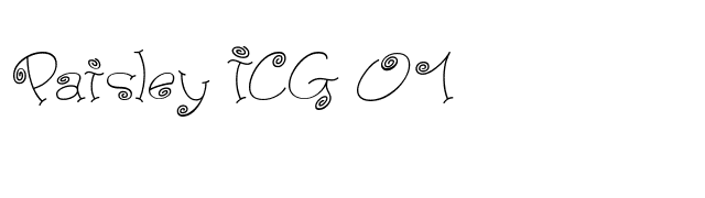 Paisley ICG 01 font preview
