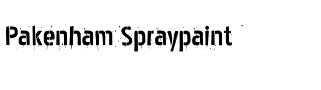 Pakenham Spraypaint font preview