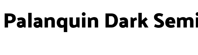 Palanquin Dark SemiBold font preview