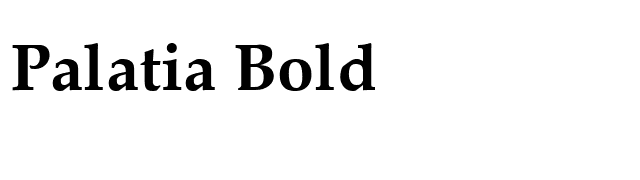 Palatia Bold font preview