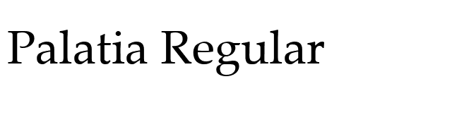 Palatia Regular font preview