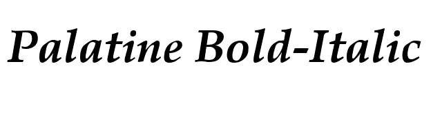 Palatine Bold-Italic font preview