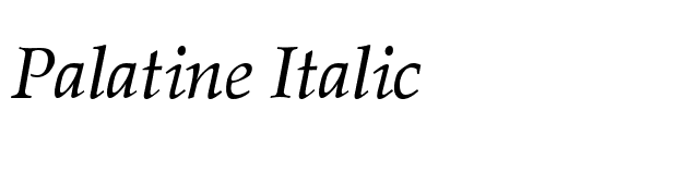 Palatine Italic font preview