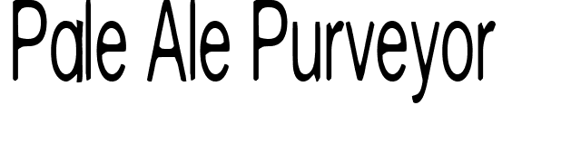 Pale Ale Purveyor font preview