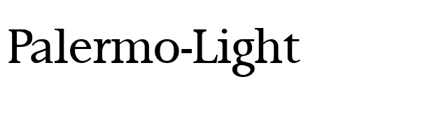 Palermo-Light font preview
