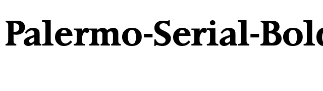 Palermo-Serial-Bold font preview