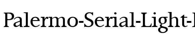 Palermo-Serial-Light-Regular font preview