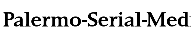 Palermo-Serial-Medium-Regular font preview