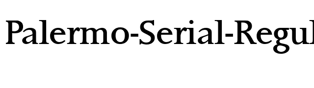 Palermo-Serial-Regular font preview