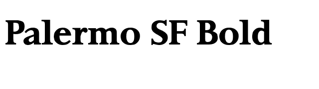 Palermo SF Bold font preview