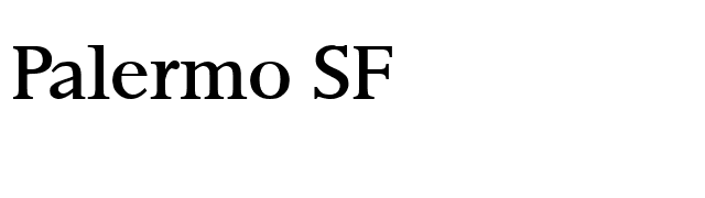 Palermo SF font preview