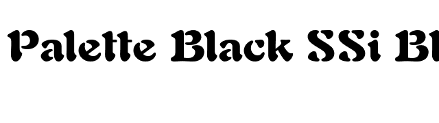 Palette Black SSi Black font preview
