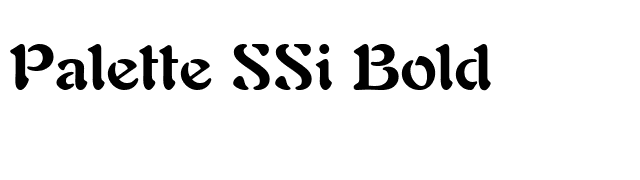 Palette SSi Bold font preview