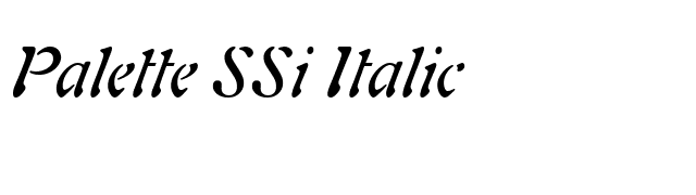 Palette SSi Italic font preview