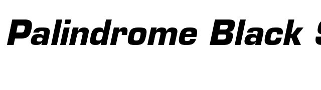 Palindrome Black SSi Bold Italic font preview