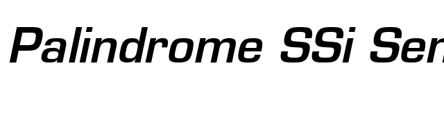 Palindrome SSi Semi Bold Italic font preview