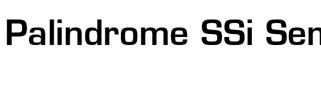 Palindrome SSi Semi Bold font preview